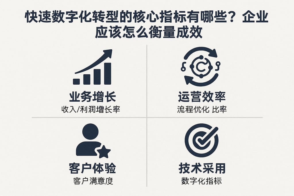 快速数字化转型的核心指标有哪些？企业应该怎么衡量成效