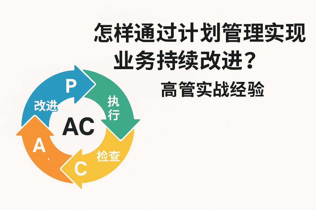 怎样通过计划管理实现业务持续改进？高管实战经验