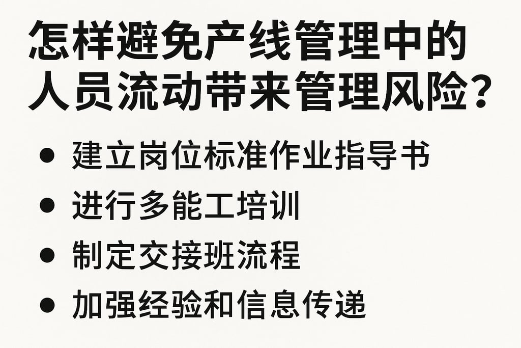 怎样避免产线管理中的人员流动带来的管理风险？