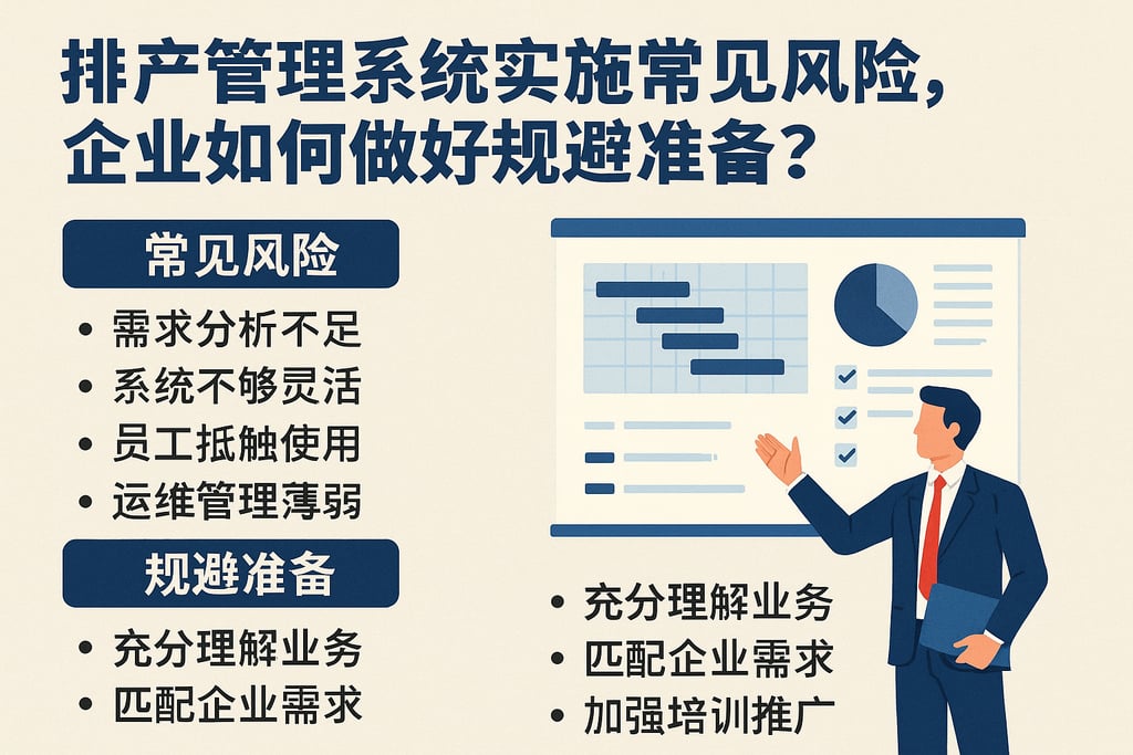 排产管理系统实施常见风险，企业如何做好规避准备？