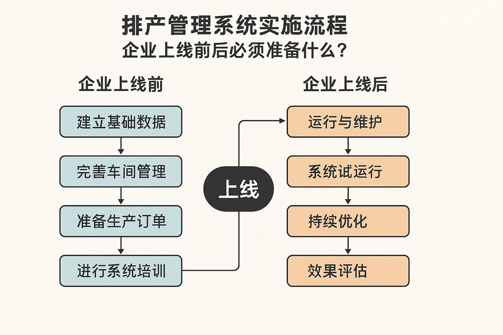 排产管理系统实施流程，企业上线前后必须准备什么？