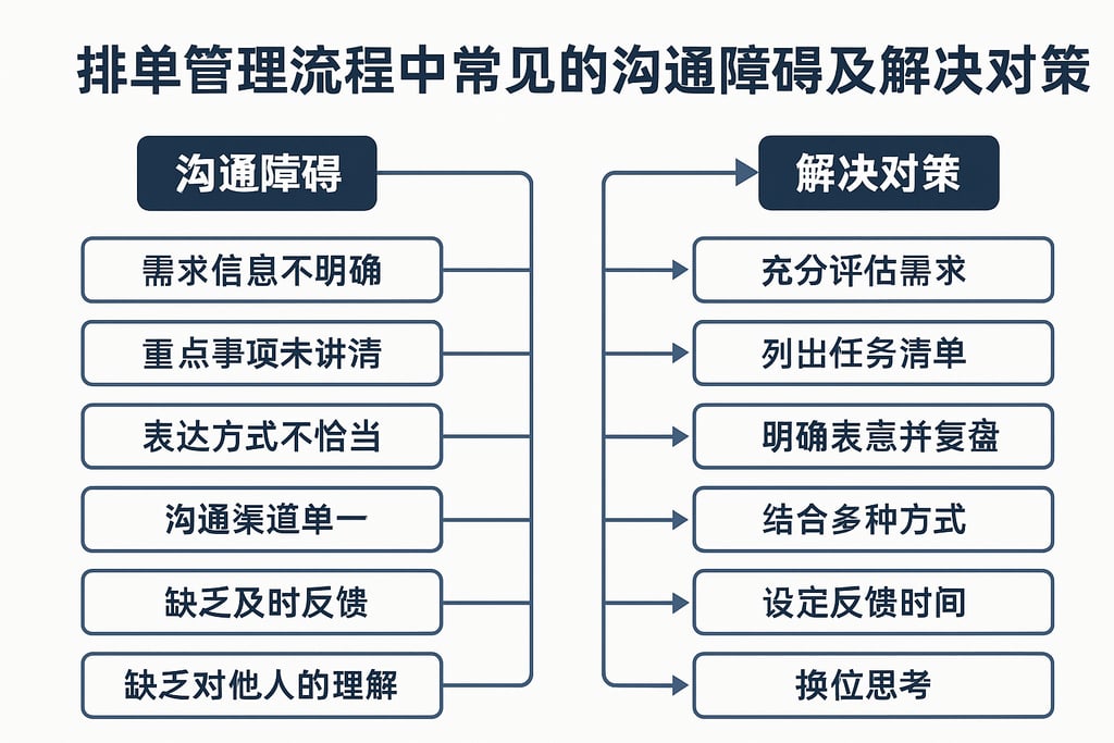 排单管理流程中常见的沟通障碍及解决对策汇总