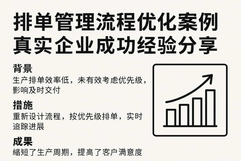 排单管理流程优化案例，真实企业成功经验分享