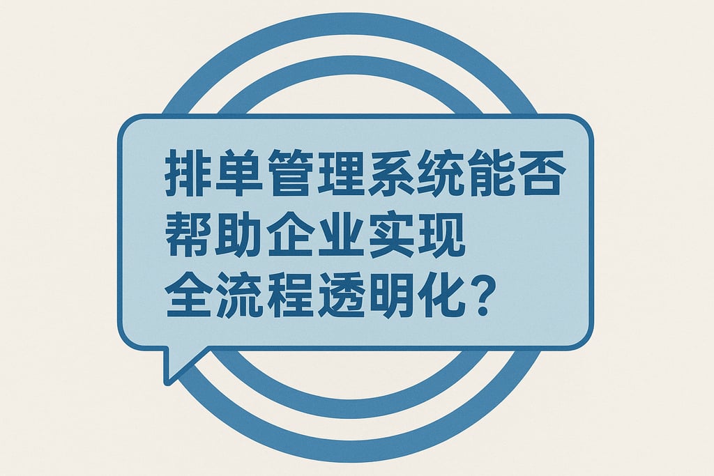 排单管理系统能否帮助企业实现全流程透明化？