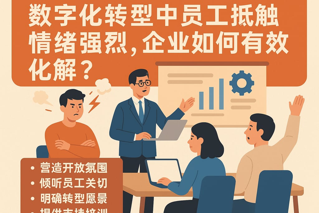 数字化转型中员工抵触情绪强烈，企业如何有效化解？