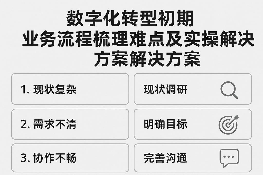 数字化转型初期业务流程梳理难点及实操解决方案