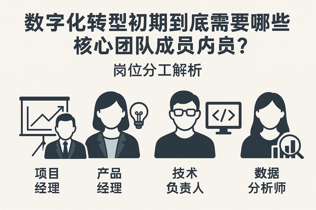 数字化转型初期到底需要哪些核心团队成员？岗位分工解析