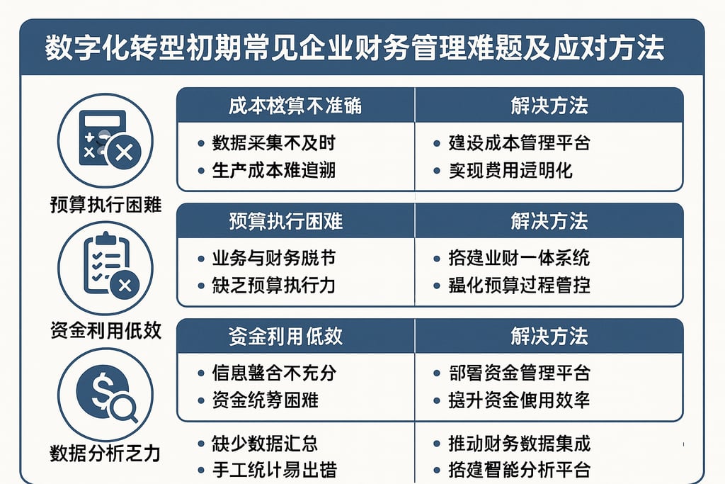 数字化转型初期常见企业财务管理难题及应对方法