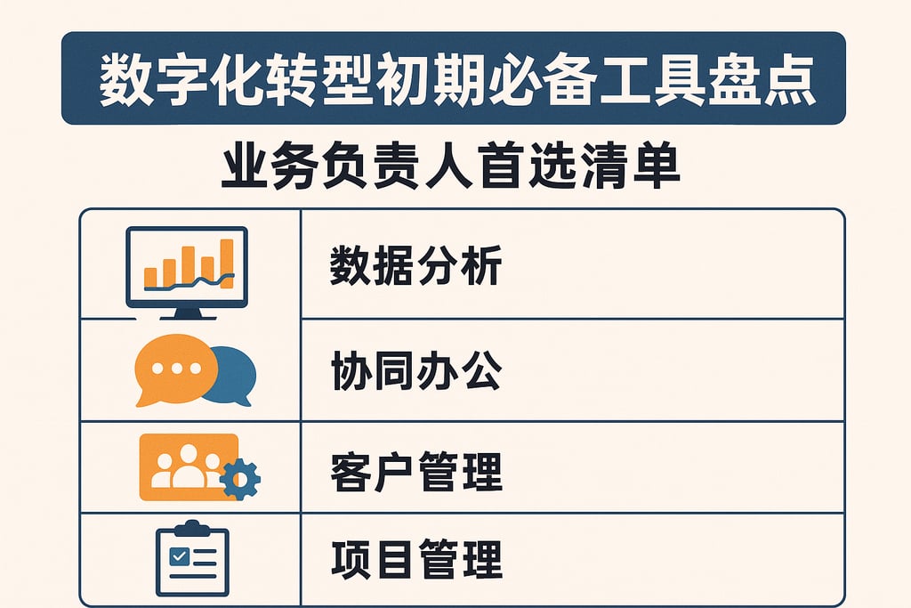 数字化转型初期必备工具盘点，业务负责人首选清单