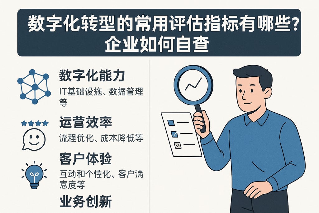 数字化转型的常用评估指标有哪些？企业如何自查