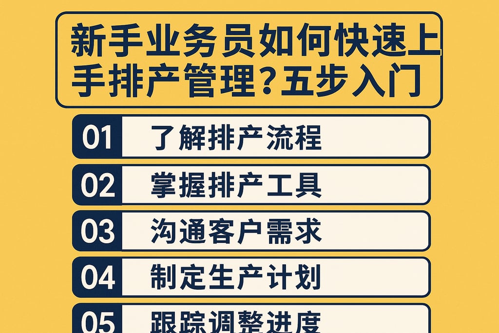 新手业务员如何快速上手排产管理？五步入门指南