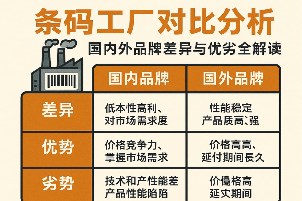 条码工厂对比分析，国内外品牌差异与优劣势全解读