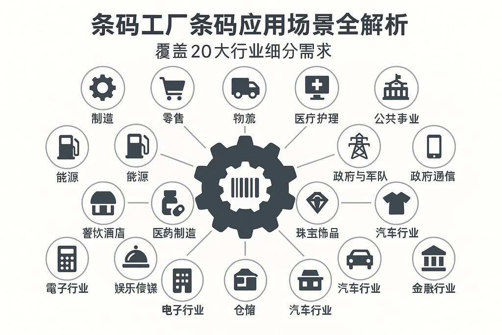 条码工厂条码应用场景全解析，覆盖20大行业细分需求