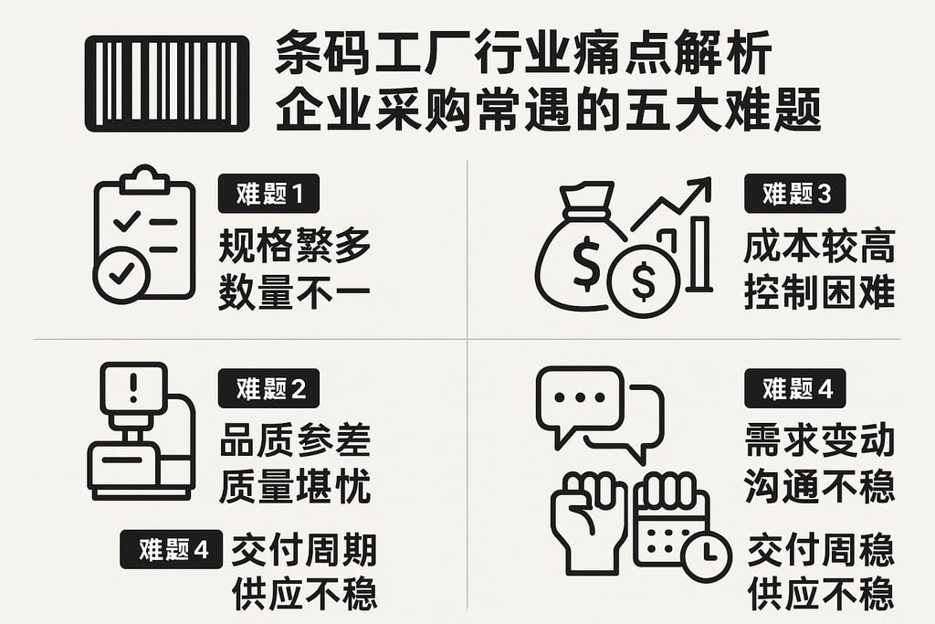 条码工厂行业痛点解析，企业采购常遇的五大难题