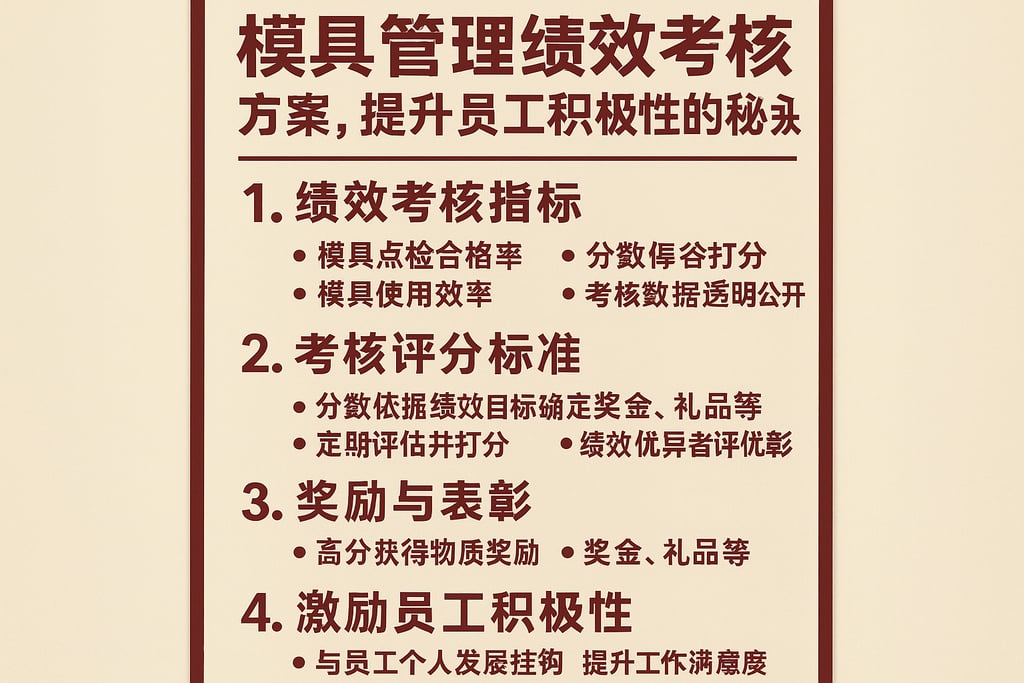 模具管理绩效考核方案，提升员工积极性的秘诀