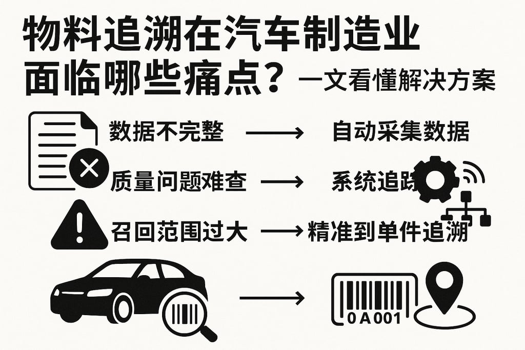 物料追溯在汽车制造业面临哪些痛点？一文看懂解决方案