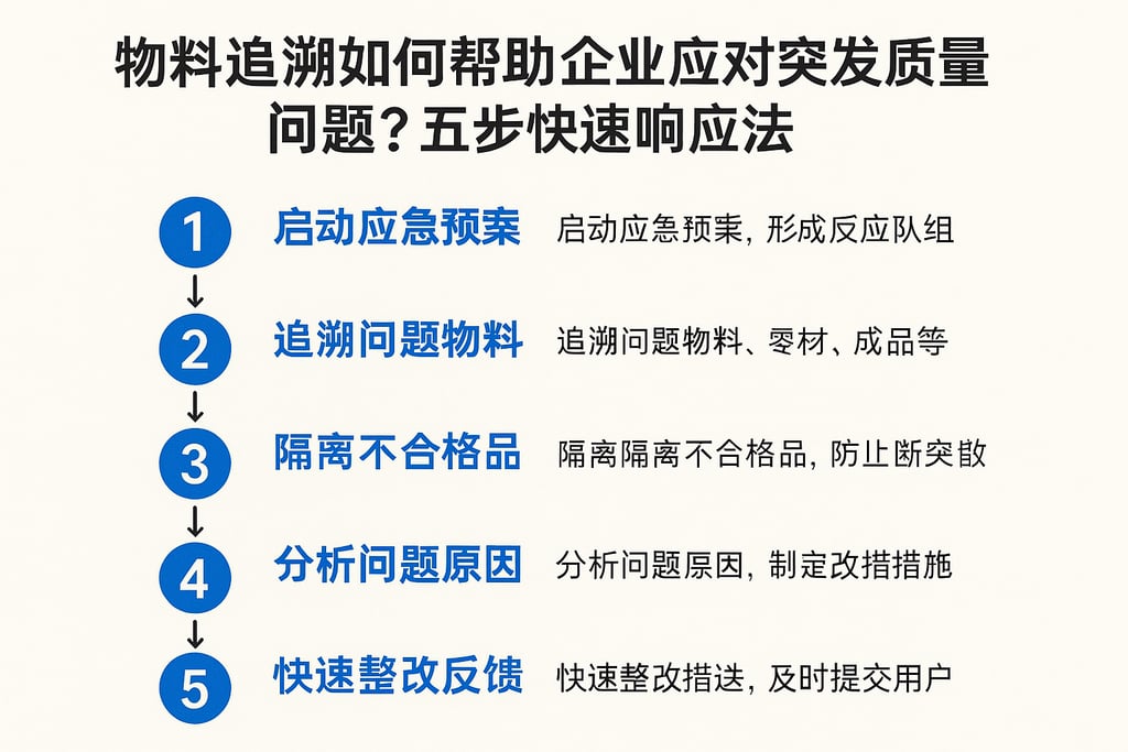 物料追溯如何帮助企业应对突发质量问题？五步快速响应法