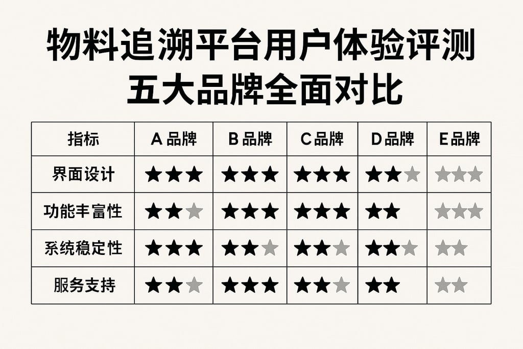 物料追溯平台用户体验评测，五大品牌全面对比