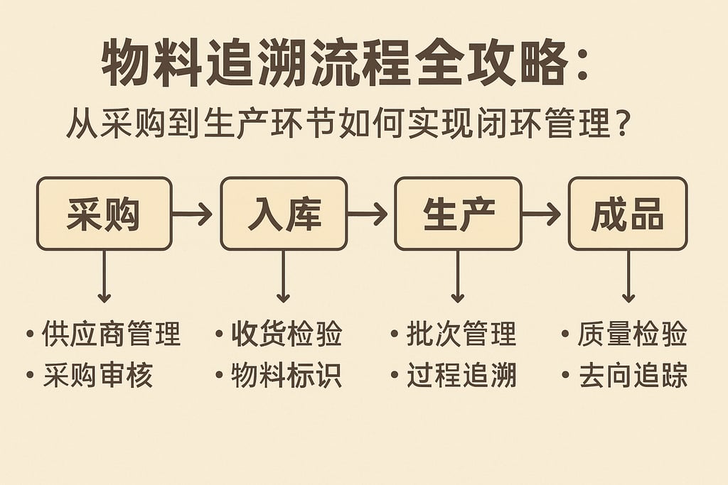 物料追溯流程全攻略：从采购到生产环节如何实现闭环管理？