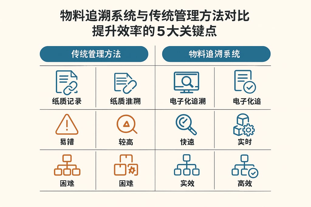 物料追溯系统与传统管理方法对比，提升效率的5大关键点
