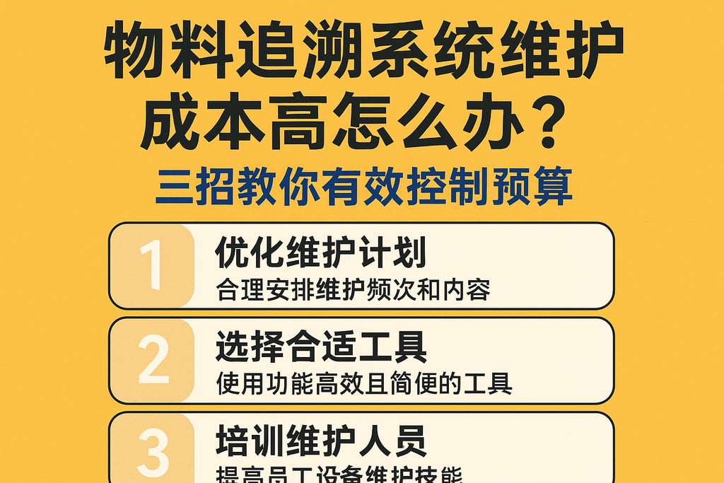 物料追溯系统维护成本高怎么办？三招教你有效控制预算