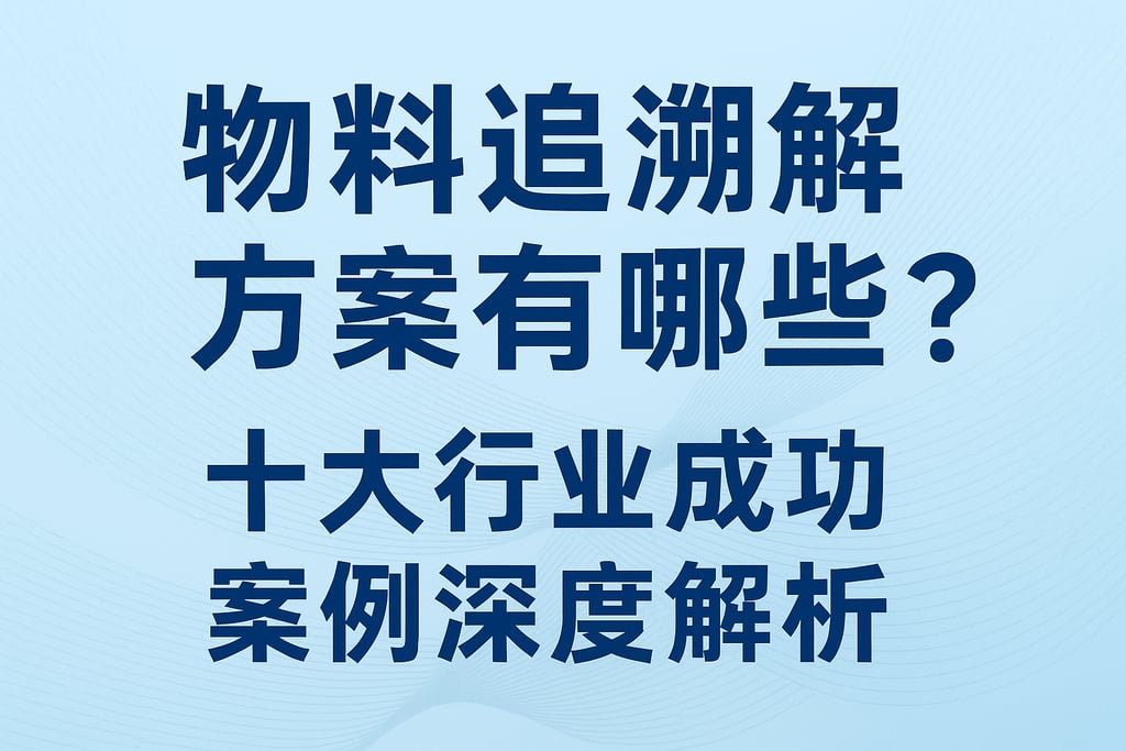 物料追溯解决方案有哪些？十大行业成功案例深度解析