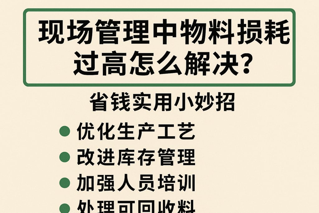 现场管理中物料损耗过高怎么解决？省钱实用小妙招