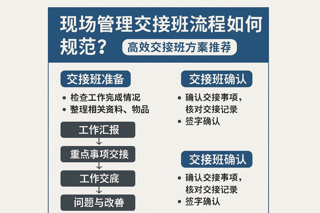 现场管理交接班流程如何规范？高效交接班方案推荐