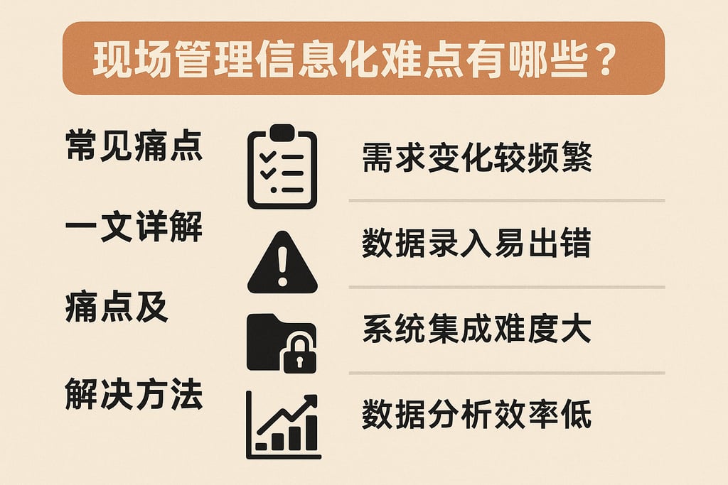 现场管理信息化难点有哪些？一文详解常见痛点及解决方法