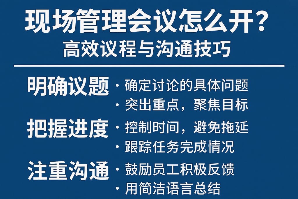 现场管理现场会议怎么开？高效议程与沟通技巧