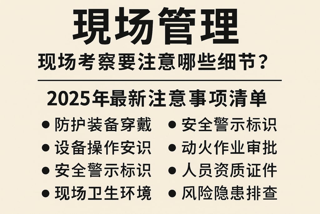 现场管理现场考察要注意哪些细节？2025年最新注意事项清单