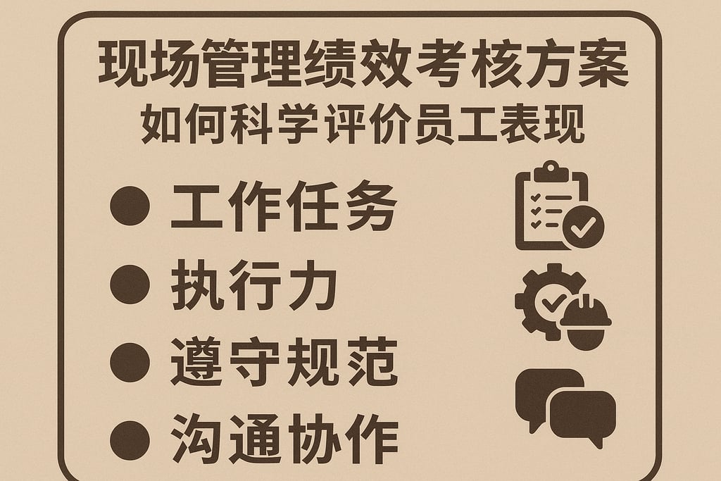 现场管理绩效考核方案，如何科学评价员工表现