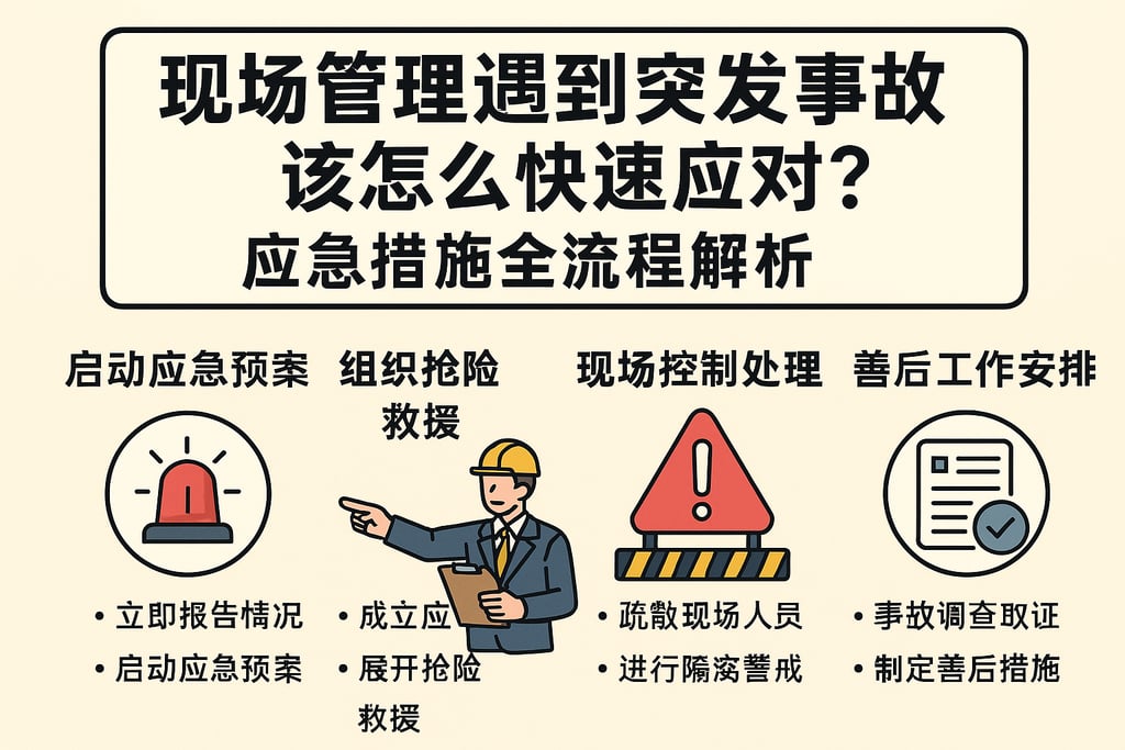 现场管理遇到突发事故该怎么快速应对？应急措施全流程解析