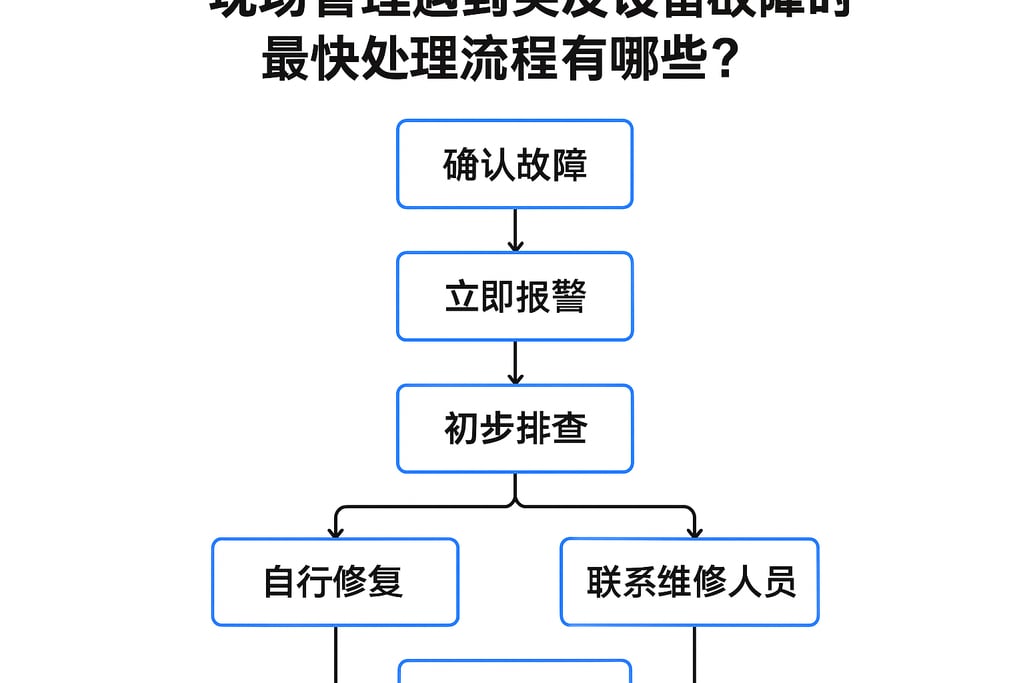 现场管理遇到突发设备故障时，最快处理流程有哪些？