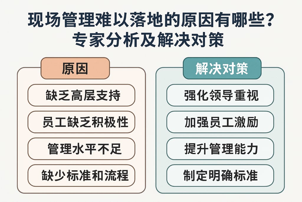 现场管理难以落地的原因有哪些？专家分析及解决对策