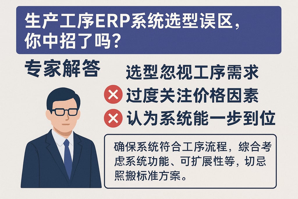 生产工序ERP系统选型误区，你中招了吗？专家解答