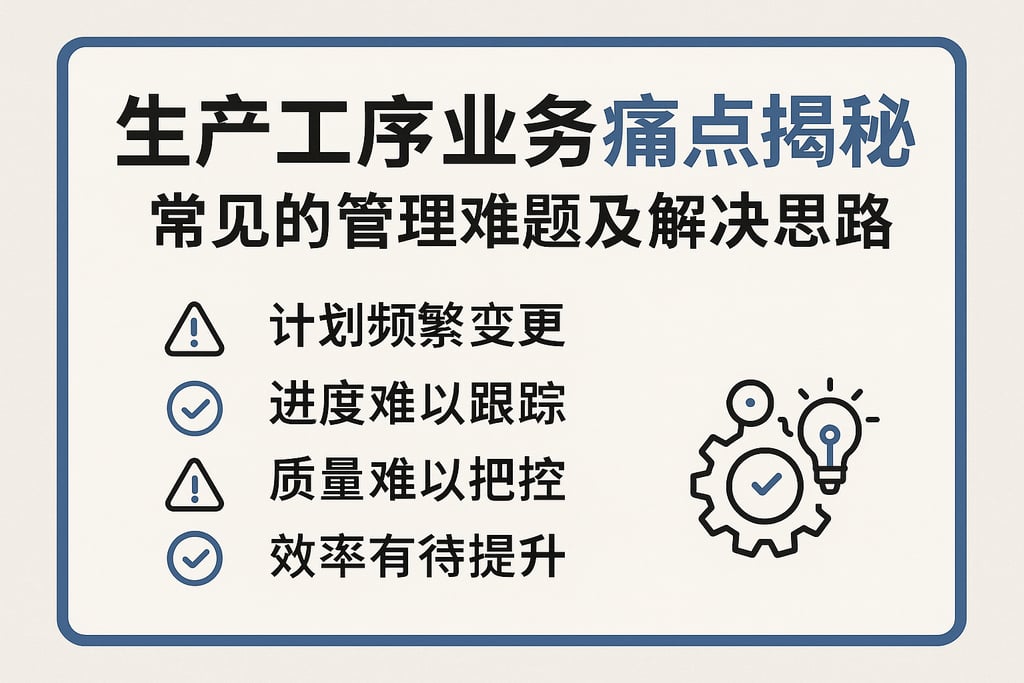 生产工序业务痛点揭秘：常见的管理难题及解决思路