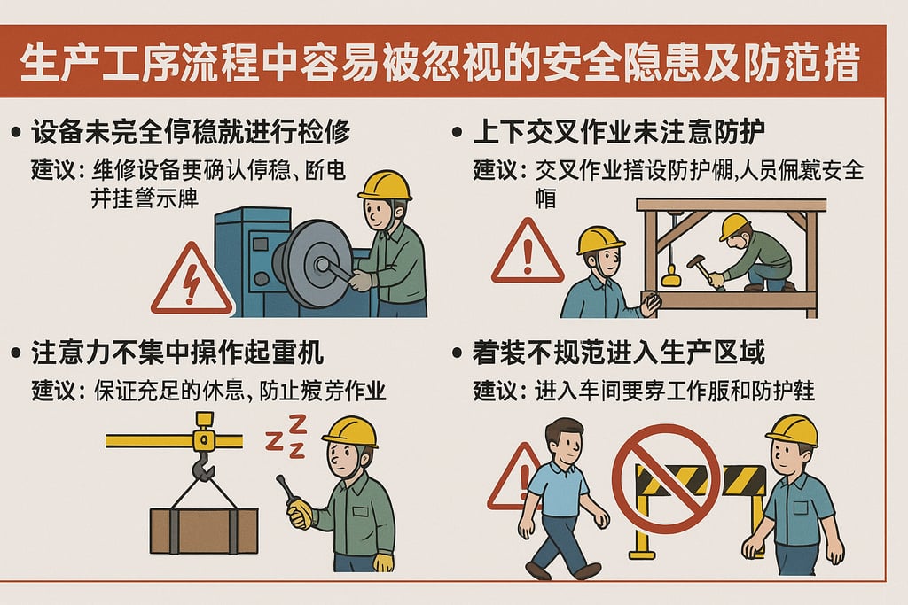 生产工序流程中容易被忽视的安全隐患及防范措施