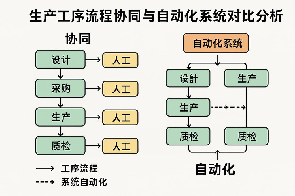 生产工序流程协同与自动化系统对比分析