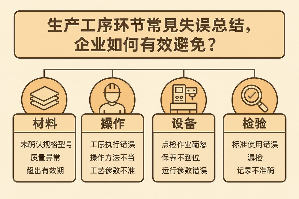 生产工序环节常见失误总结，企业如何有效避免？