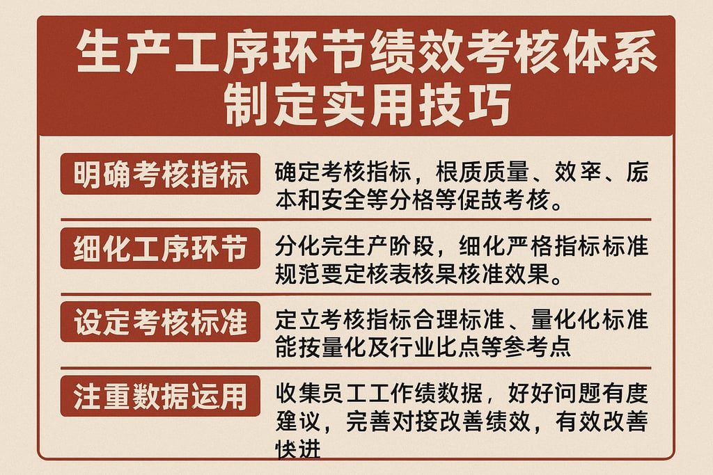 生产工序环节绩效考核体系制定实用技巧