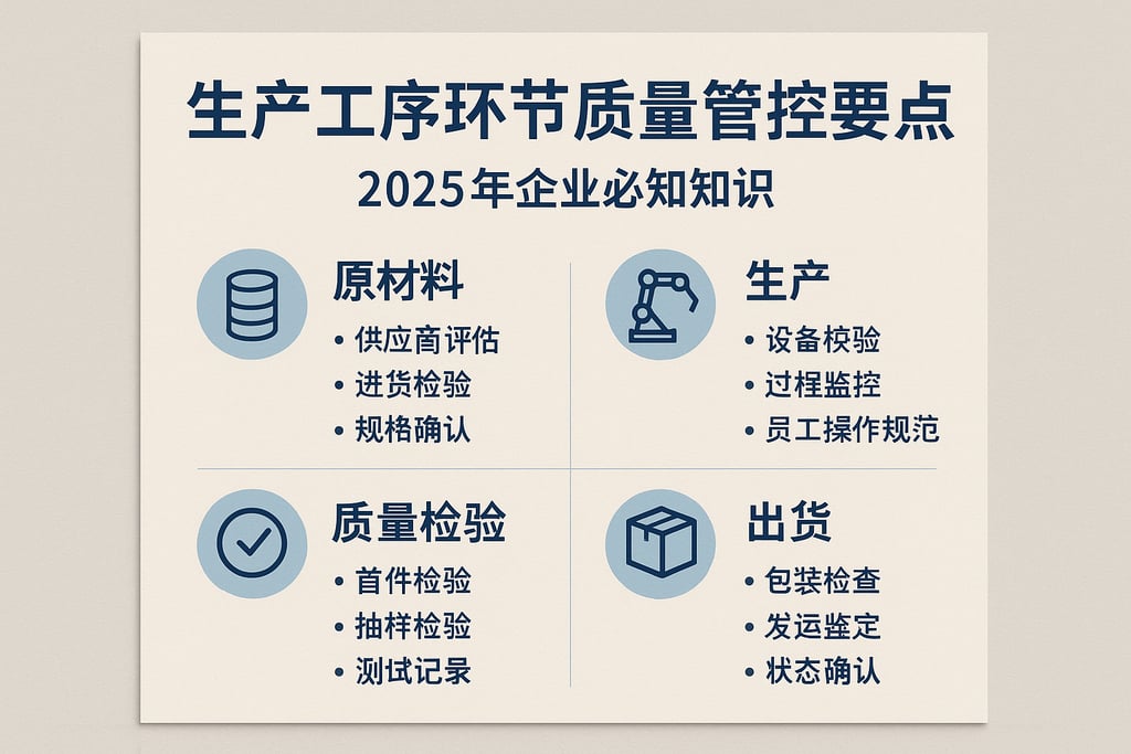 生产工序环节质量管控要点，2025年企业必知知识