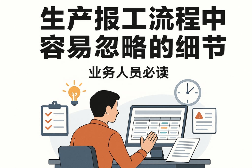 生产报工流程中容易忽略的细节，业务人员必读