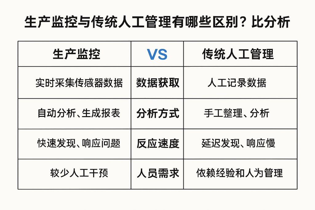 生产监控与传统人工管理有哪些区别？对比分析