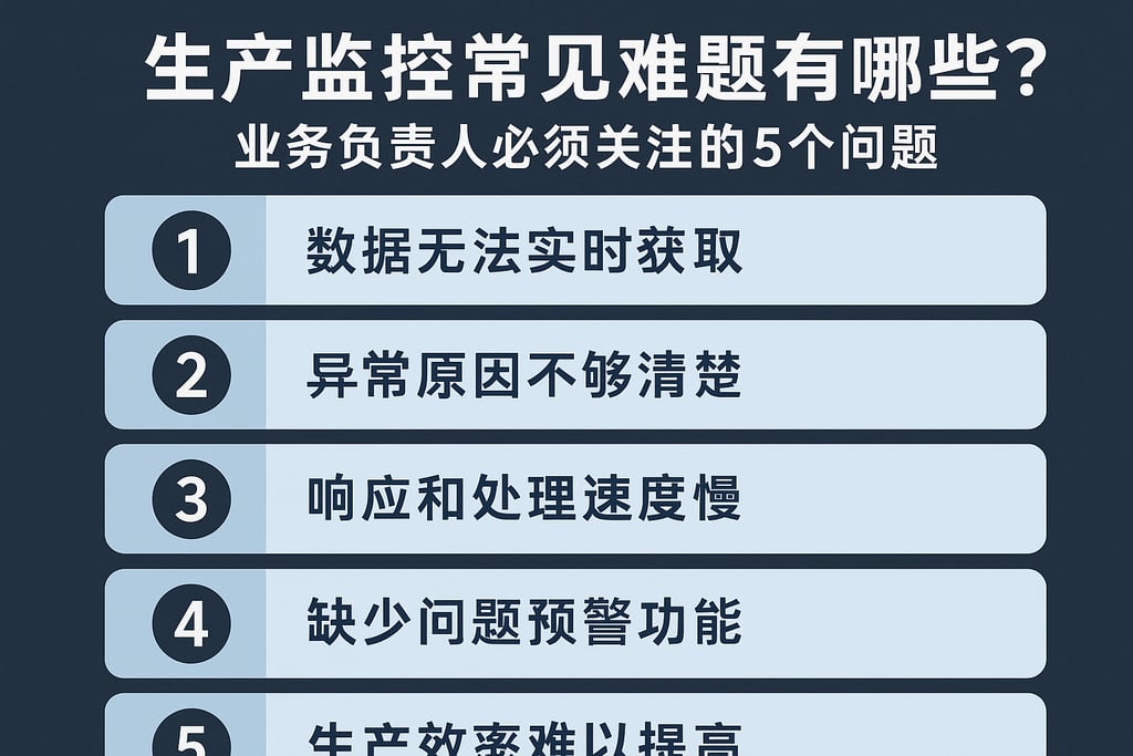 生产监控常见难题有哪些？业务负责人必须关注的5个问题
