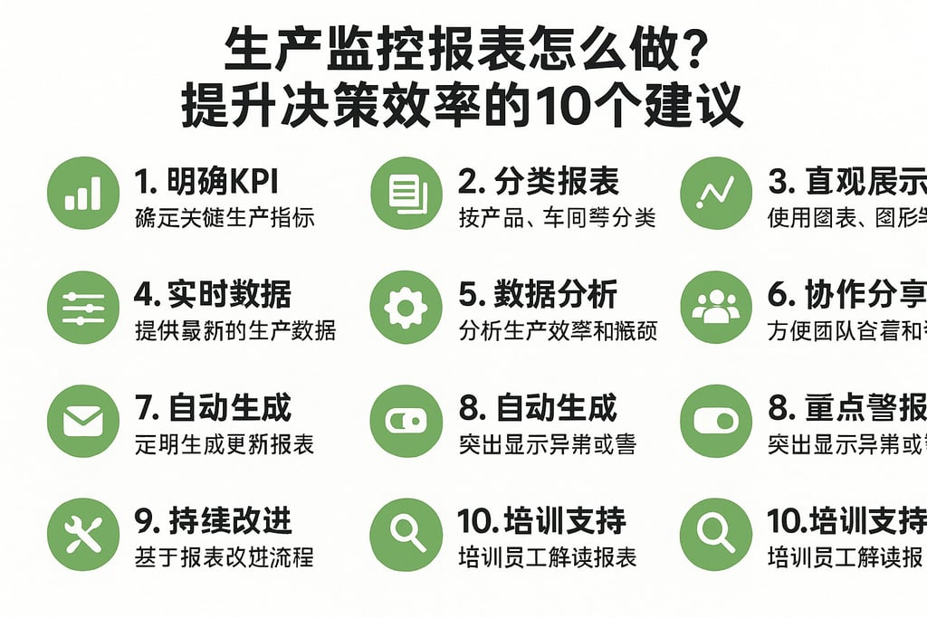 生产监控报表怎么做？提升决策效率的10个建议