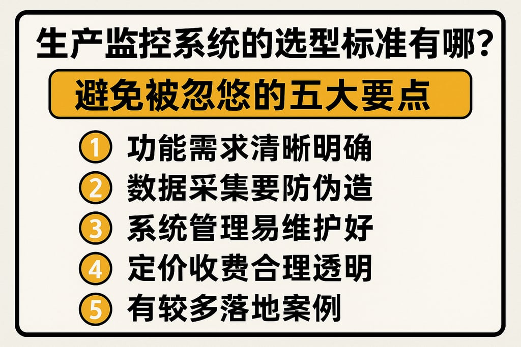 生产监控系统的选型标准有哪些？避免被忽悠的五大要点
