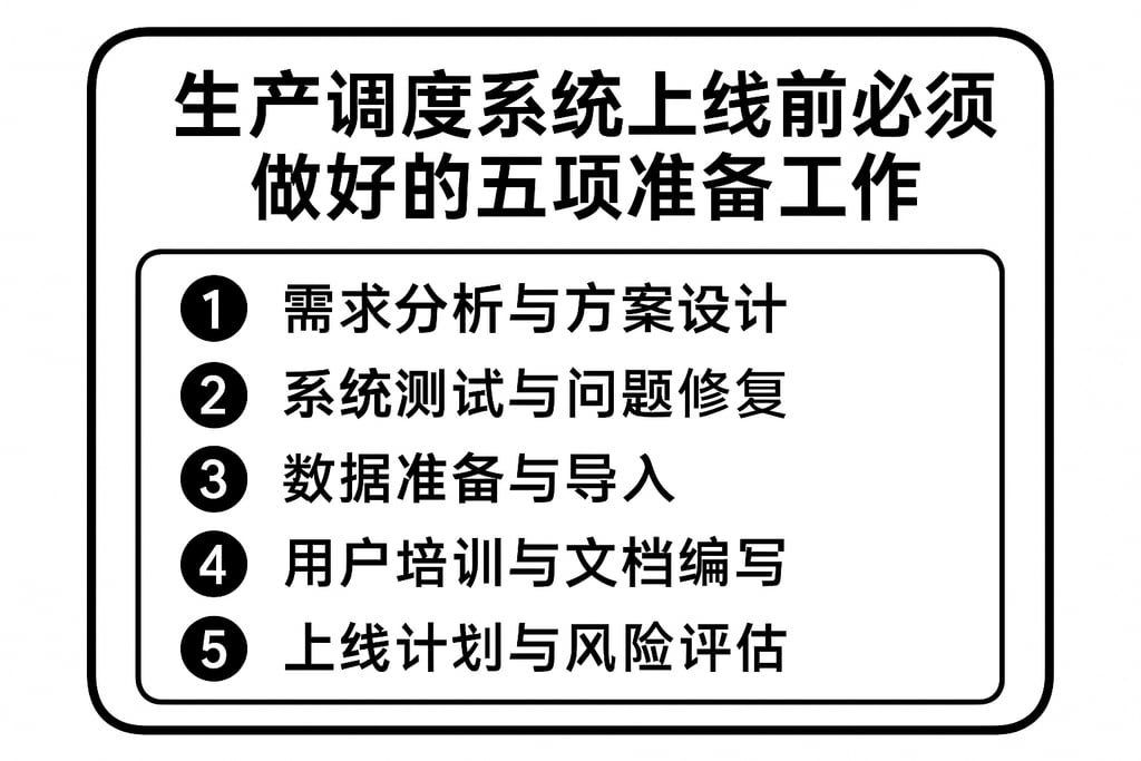 生产调度系统上线前必须做好的五项准备工作