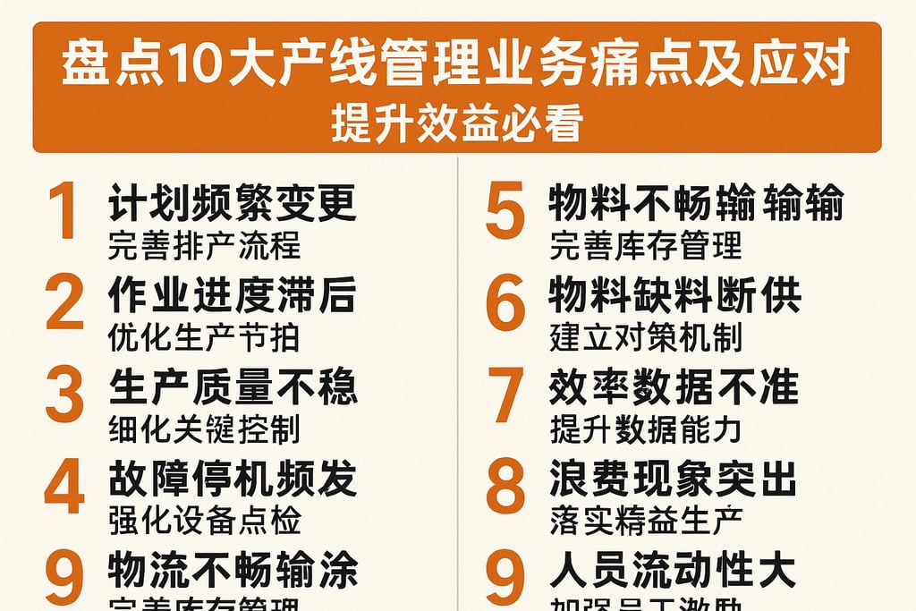 盘点10大产线管理业务痛点及应对技巧，提升效益必看