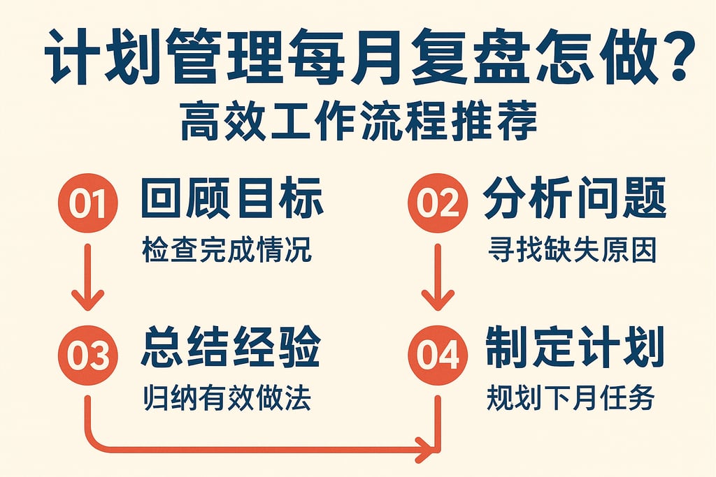 计划管理每月复盘怎么做？高效工作流程推荐